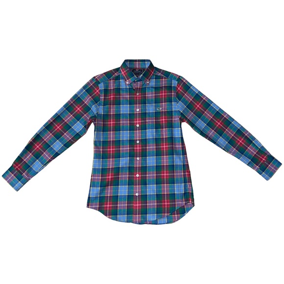 Vineyard Vines Performance Slim Tucker Shirt Mens Long Sleeve Button Down Small - Picture 4 of 12